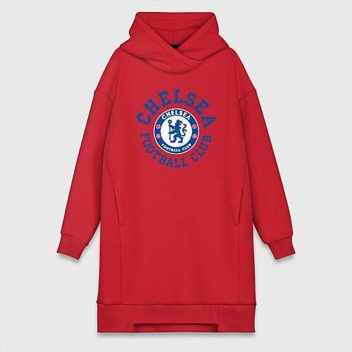 Женская толстовка-платье Chelsea FC / Красный – фото 1