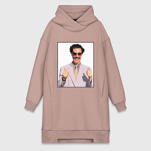 Женская толстовка-платье Борат Z / Пыльно-розовый – фото 1