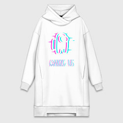 Женское худи-платье Among us, цвет: белый