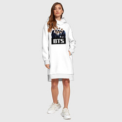 Женское худи-платье BTS, цвет: белый — фото 2