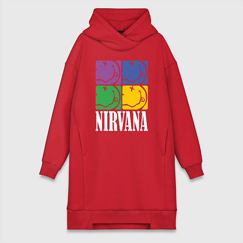 Женская толстовка-платье Nirvana / Красный – фото 1