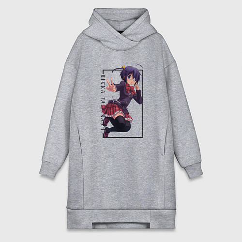 Женская толстовка-платье Рикка Таканаси Чудачества любви не помеха! / Меланж – фото 1