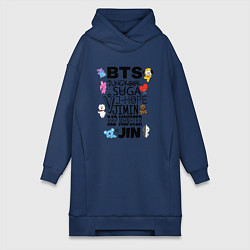 Женская толстовка-платье BTS BT21