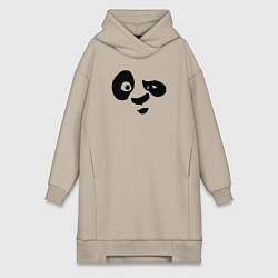 Женское худи-платье Панда, цвет: миндальный