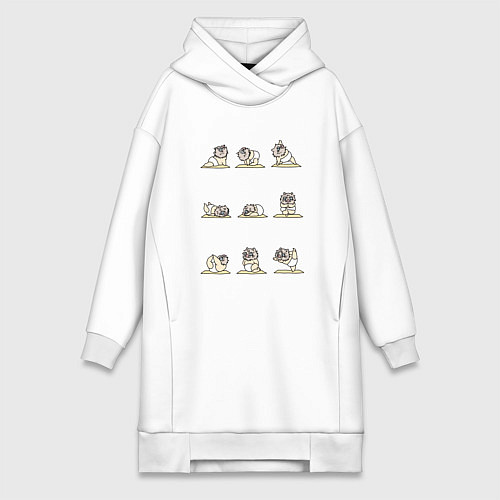 Женская толстовка-платье ЙОГА ОТ ИНОСКЕ / Белый – фото 1