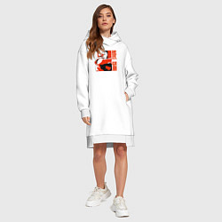 Женское худи-платье Кенма Козуме, цвет: белый — фото 2