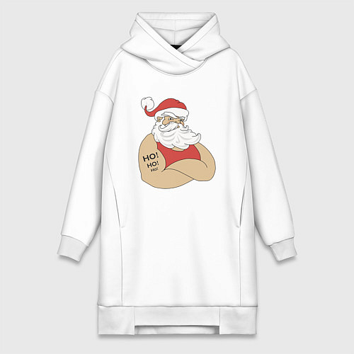 Женская толстовка-платье Santa Claus / Белый – фото 1