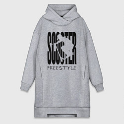 Женское худи-платье Самокатер на стиле, цвет: меланж