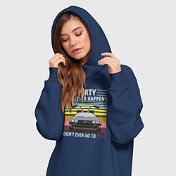 Женское худи-платье Back to the Future, цвет: тёмно-синий — фото 2
