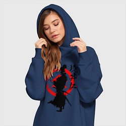 Женское худи-платье Ghost of Tsushima, цвет: тёмно-синий — фото 2