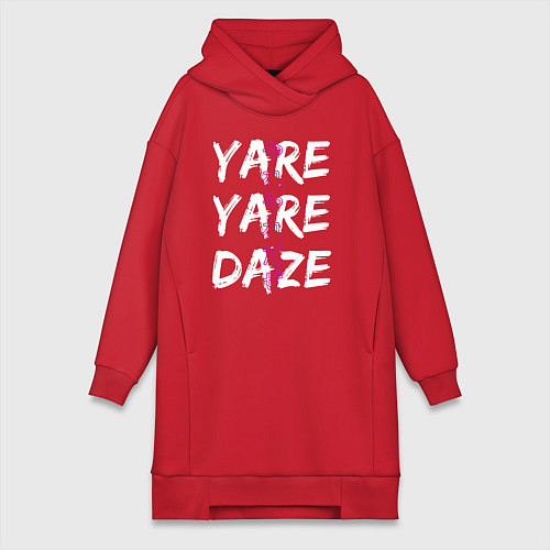 Женская толстовка-платье YARE YARE DAZE / Красный – фото 1
