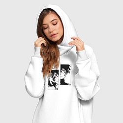 Женское худи-платье Черный клевер, цвет: белый — фото 2