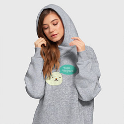 Женское худи-платье Чык-Чырык Мем, цвет: меланж — фото 2