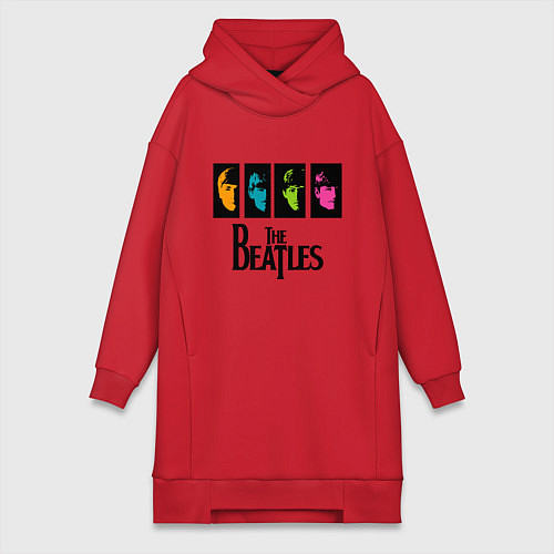 Женская толстовка-платье Всемирный день The Beatles / Красный – фото 1