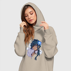 Женское худи-платье Милый Кэйа, цвет: миндальный — фото 2