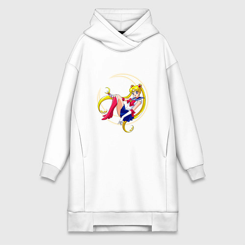 Женская толстовка-платье Sailor Moon / Белый – фото 1