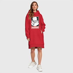 Женское худи-платье Pudge Dota Пудж, цвет: красный — фото 2