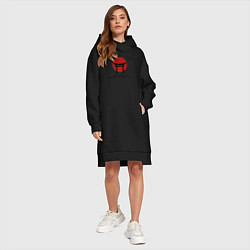 Женское худи-платье Путь в 1000 шагов, цвет: черный — фото 2