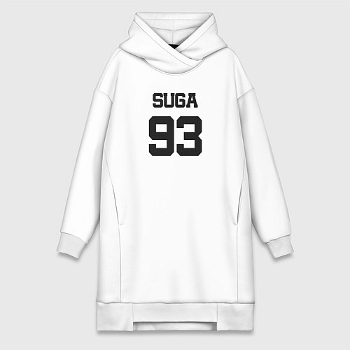 Женская толстовка-платье BTS - Suga 93 / Белый – фото 1