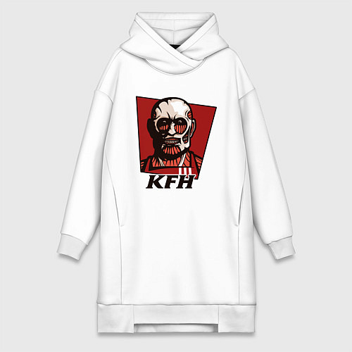 Женская толстовка-платье KFH - Kentucky Fried Human / Белый – фото 1