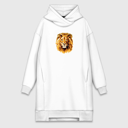 Женская толстовка-платье Голова Льва / Белый – фото 1