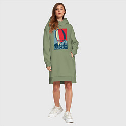 Женское худи-платье Guy-Manuel Lucky, цвет: авокадо — фото 2