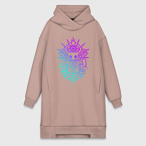 Женская толстовка-платье HOLLOW KNIGHT ХОЛЛОУ НАЙТ / Пыльно-розовый – фото 1