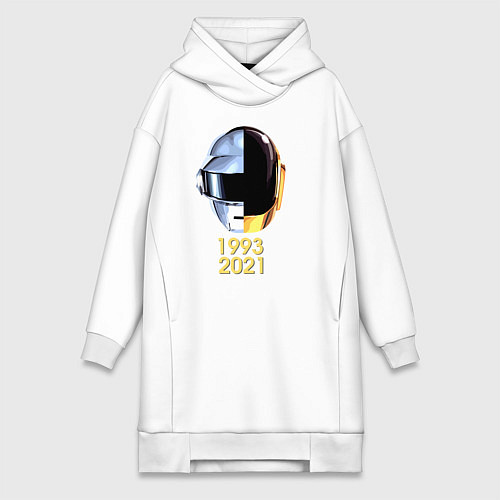 Женская толстовка-платье Daft Punk / Белый – фото 1