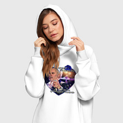 Женское худи-платье Меладзе Красиво, цвет: белый — фото 2