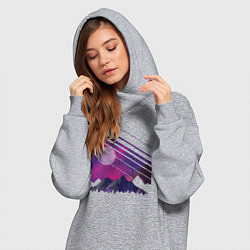 Женское худи-платье Mountain Galaxy, цвет: меланж — фото 2