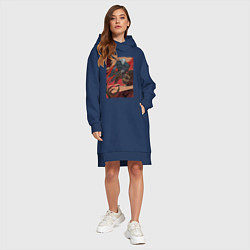 Женское худи-платье Мясник Ведьмак, цвет: тёмно-синий — фото 2