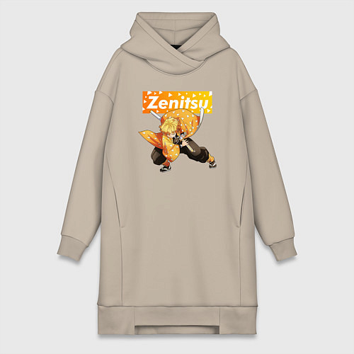 Женская толстовка-платье ЗЕНИЦУ ZENITSU / Миндальный – фото 1
