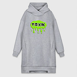 Женское худи-платье Токсик toxik, цвет: меланж