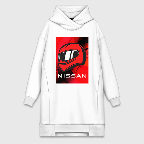 Женская толстовка-платье Nissan - Paint / Белый – фото 1