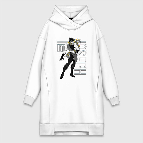 Женская толстовка-платье ДжоДжо / Белый – фото 1