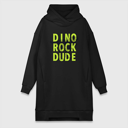 Женская толстовка-платье DINO ROCK DUDE / Черный – фото 1