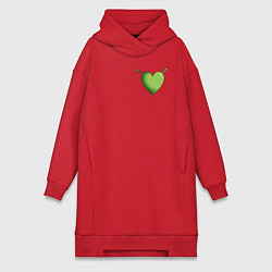 Женское худи-платье Шрек Love, цвет: красный