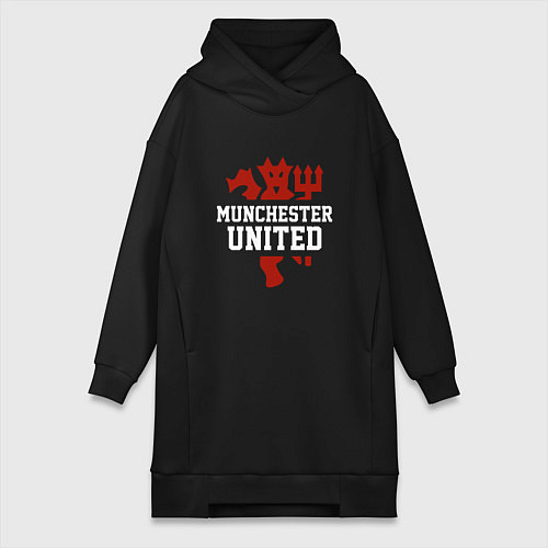 Женская толстовка-платье Manchester United Red Devils / Черный – фото 1