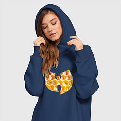 Женское худи-платье Wu-Tang Honey, цвет: тёмно-синий — фото 2