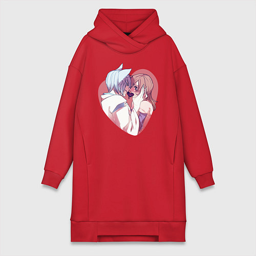 Женская толстовка-платье Tomoe and Nanami KIss / Красный – фото 1