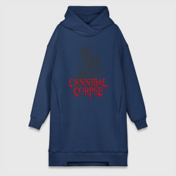 Женское худи-платье Cannibal Corpse Труп Каннибала Z, цвет: тёмно-синий