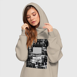 Женское худи-платье Agust D, цвет: миндальный — фото 2