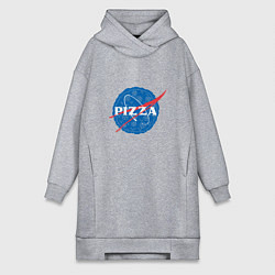 Женское худи-платье NASA Pizza, цвет: меланж