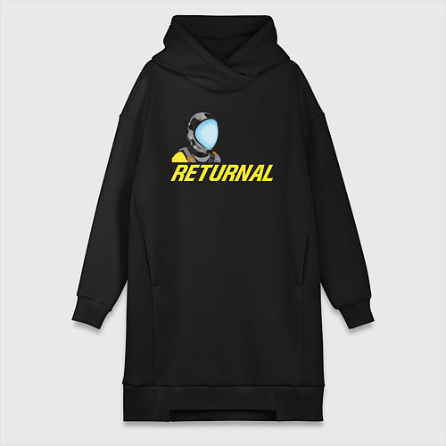 Женская толстовка-платье Returnal logo / Черный – фото 1