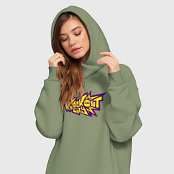 Женское худи-платье Knockout City Logo Логотип, цвет: авокадо — фото 2