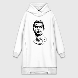 Женское худи-платье Ronaldo Manchester United Portugal, цвет: белый