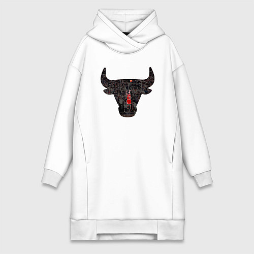 Женская толстовка-платье Bulls - Jordan / Белый – фото 1