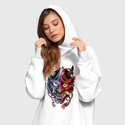 Женское худи-платье Два лица, цвет: белый — фото 2