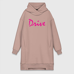 Женское худи-платье DRIVE, цвет: пыльно-розовый
