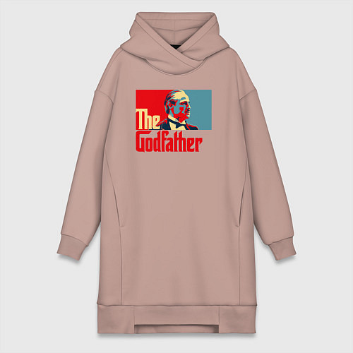 Женская толстовка-платье Godfather logo / Пыльно-розовый – фото 1